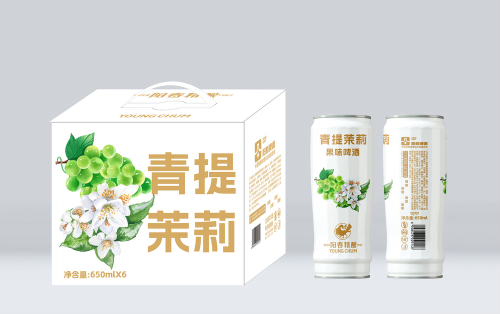 陽春青提茉莉果味啤酒650ml罐裝